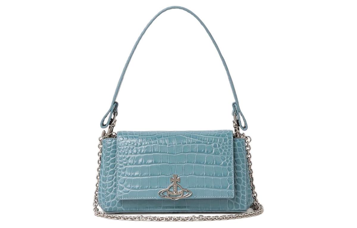 VW Hazel Cow Leather Handbag Shoulder Bag Women's Blue