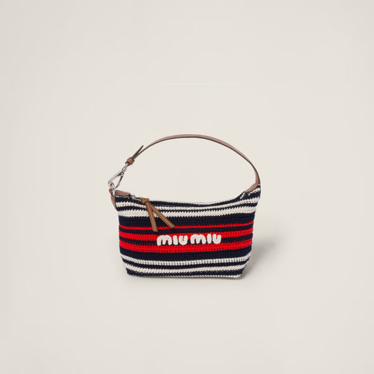 MM Crochet Mini Bag In Blue/Red